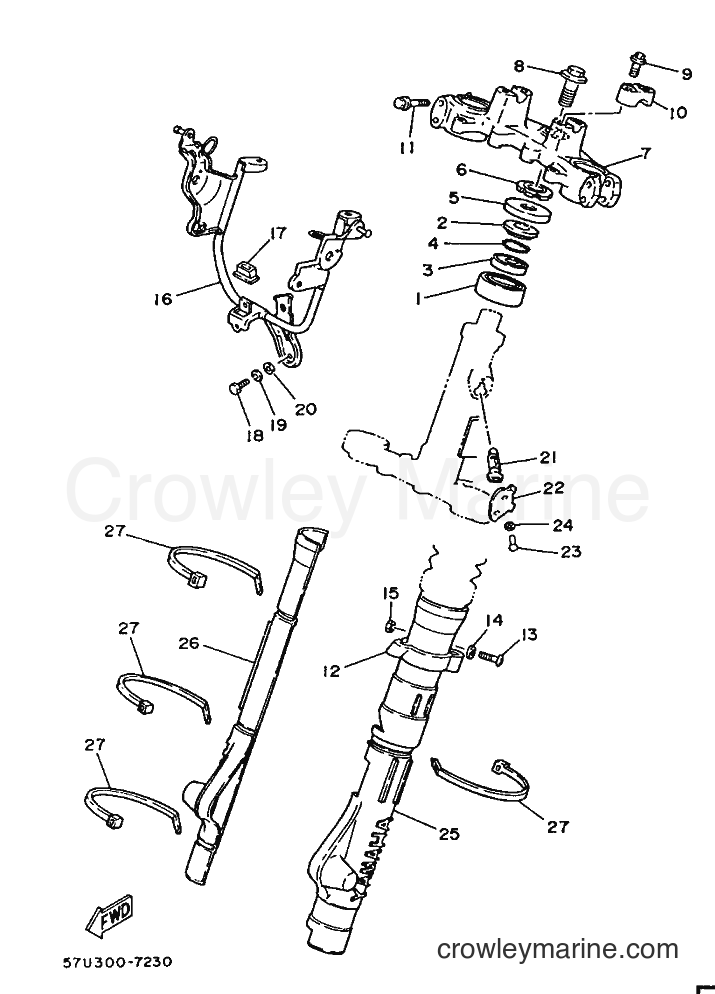 1987 Dirt Bike DT125LC - DT125LC (57U) [999] - STEERING