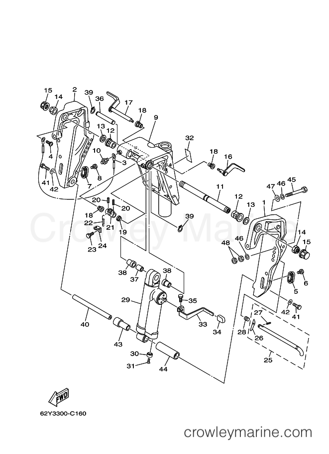 Yamaha Motors F50AED (62Y3) [020] - BRACKET 1