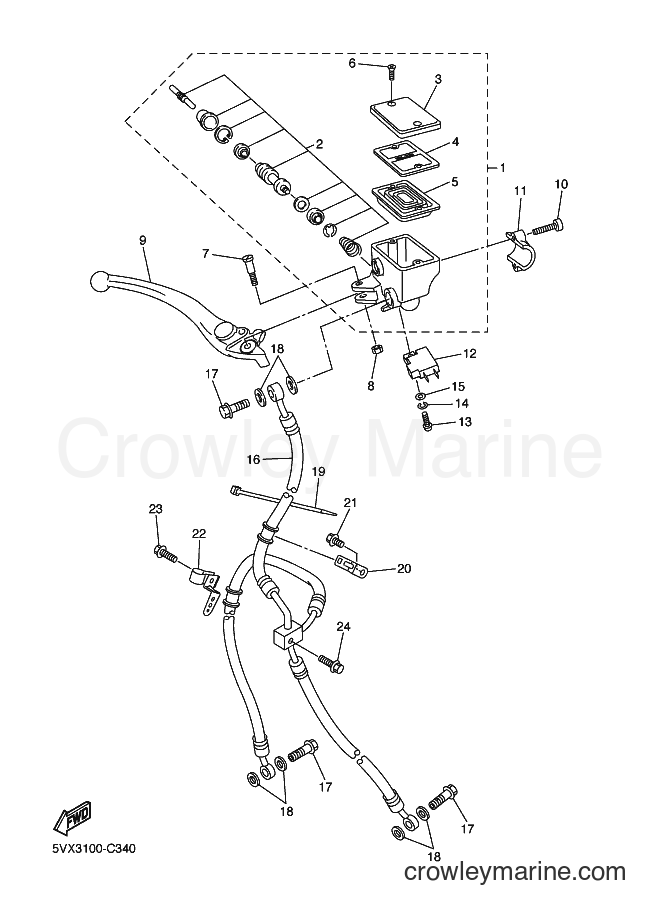 2006 Street Bike FZ6-S - FZ6-S (5VXK) [010] - FRONT MASTER CYLINDER