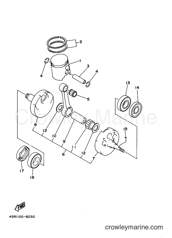 1996 Dirt Bike YZ250 - YZ250 (4SR2) [020] - CRANKSHAFT & PISTON