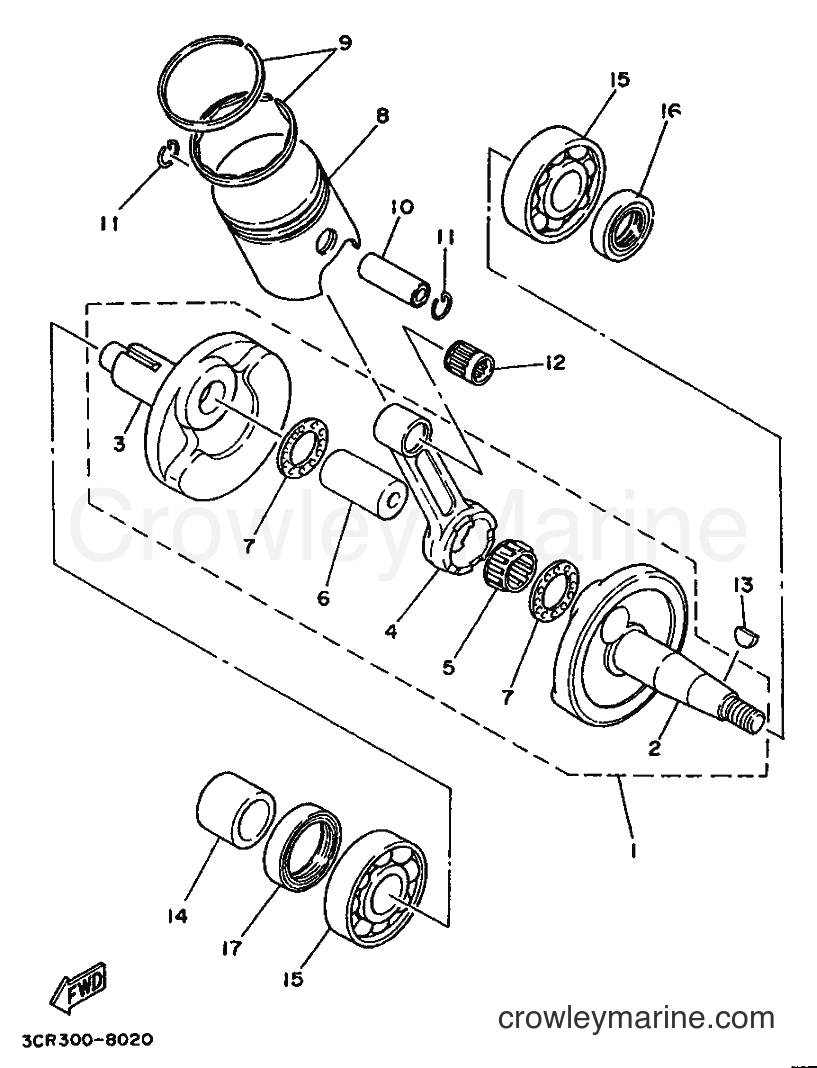1991 Sport Bike YSR80 - YSR80 (3VU2) [010] - CRANKSHAFT & PISTON