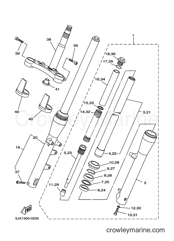 Yamaha Motors XVS125 (5JX7) [050] - FRONT FORK