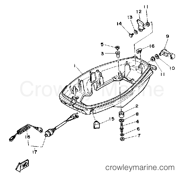 Yamaha Motors CV25EMLD - BOTTOM COWLING