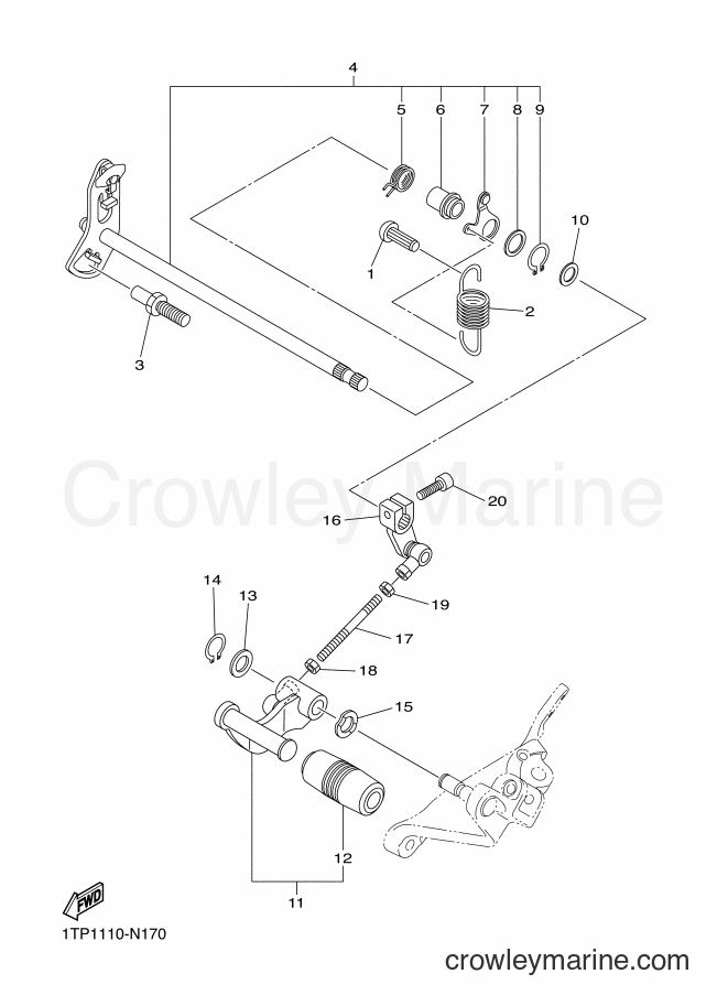 Yamaha Motors XVS950CU (1TP7) [010] - SHIFT SHAFT