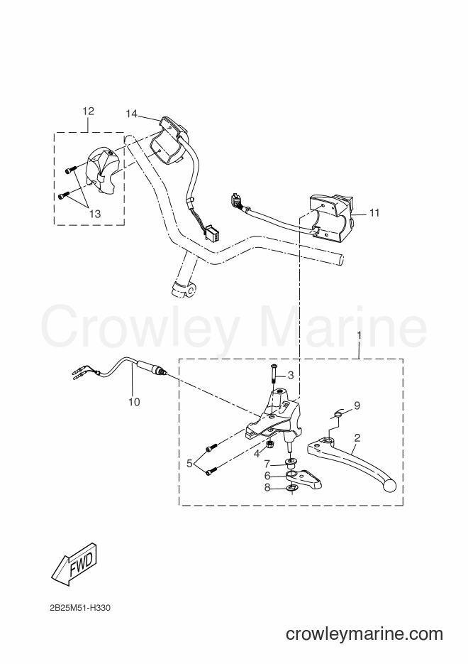 Yamaha Motors CW50RS (2B19) [050] - HANDLE SWITCH & LEVER