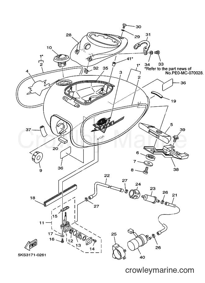 2000 Cruiser XVS1100A - XVS1100A (5KS3) [010] - FUEL TANK