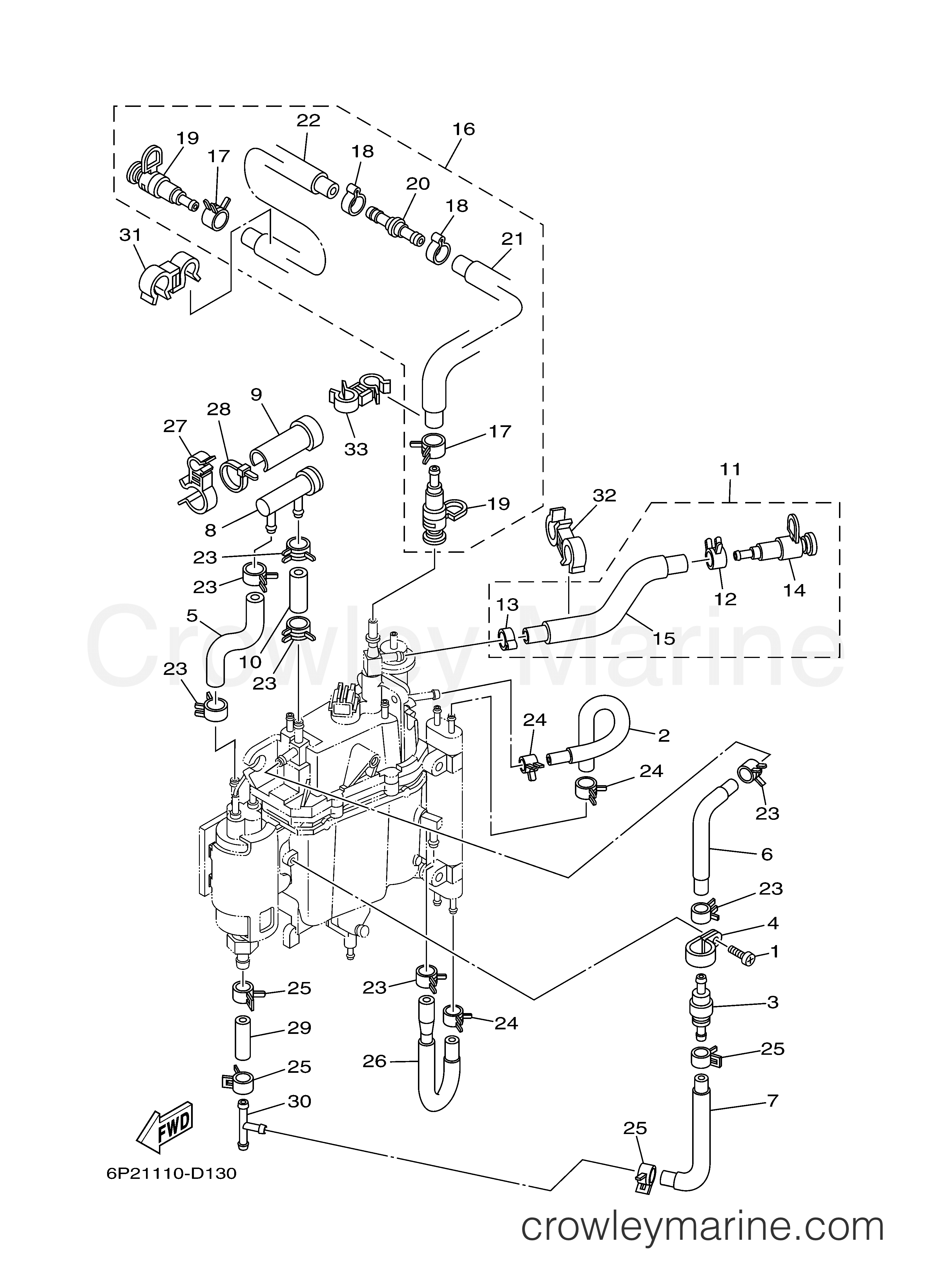 Yamaha Motors F250TXRD - FUEL INJECTION PUMP 2