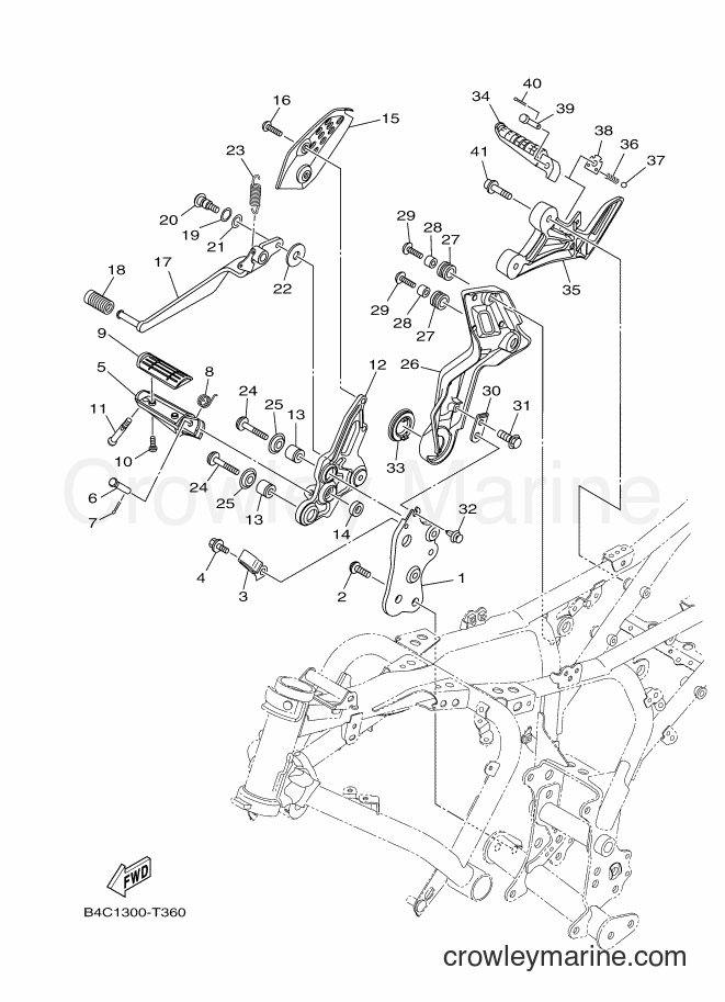 Yamaha Motors MT-07A (B4C6) [010] - STAND & FOOTREST 2