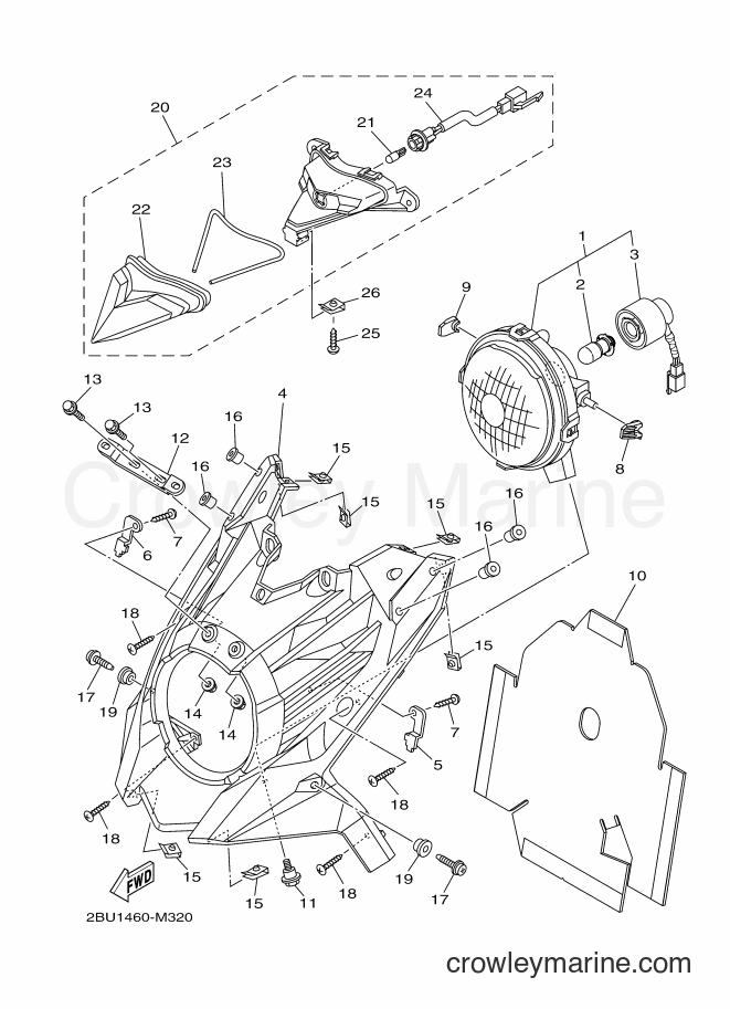 Yamaha Motors AF115FX (2BU1) [010] - HEADLIGHT