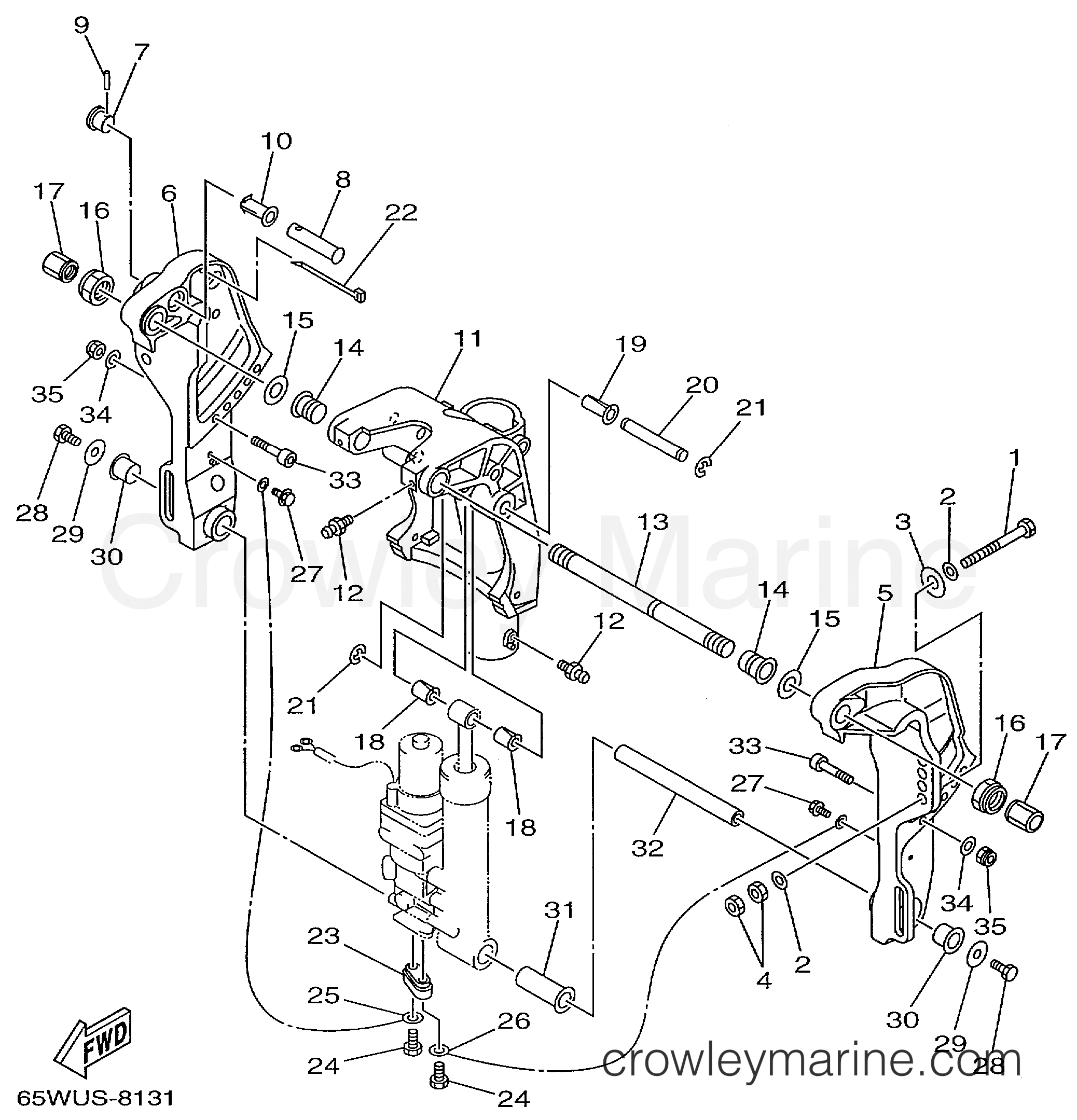 Yamaha Motors F25MLHX - BRACKET 2 TRX