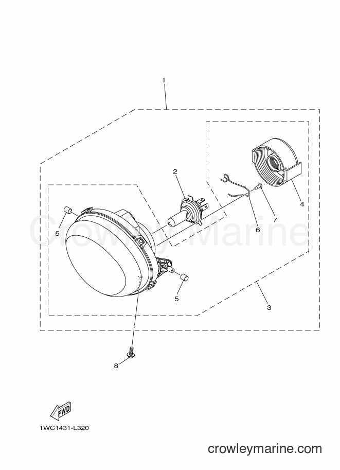 Yamaha Motors XC115S (1WC4) [010] - HEADLIGHT