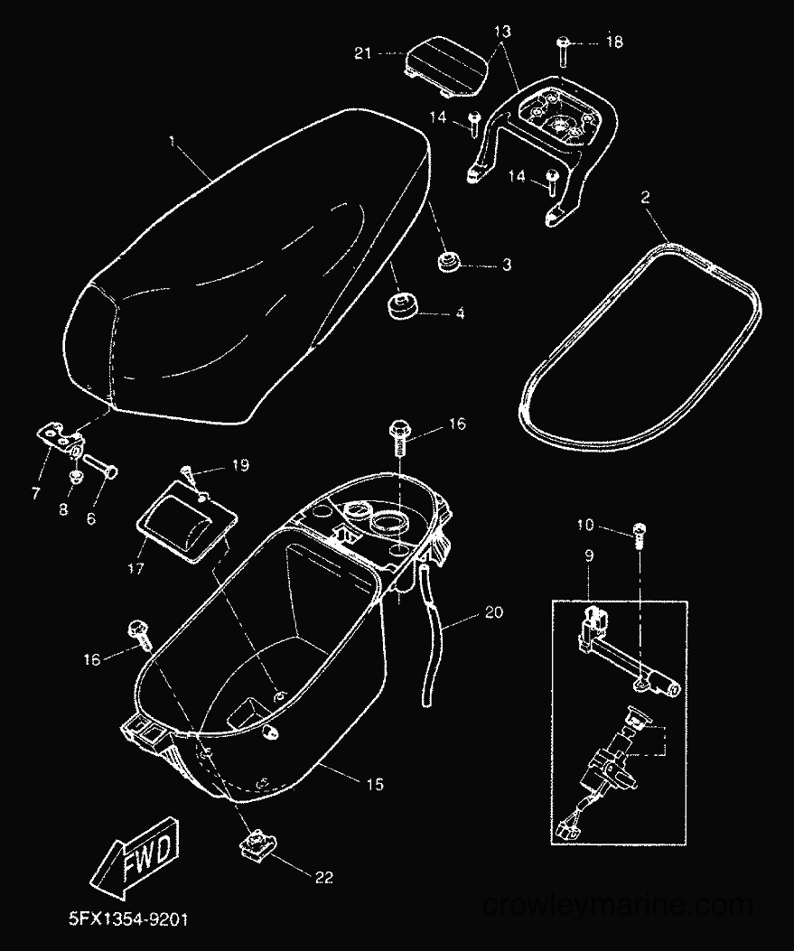 2000 Scooter CW50RS - CW50RS (5FXF) [010] - SEAT & CARRIER