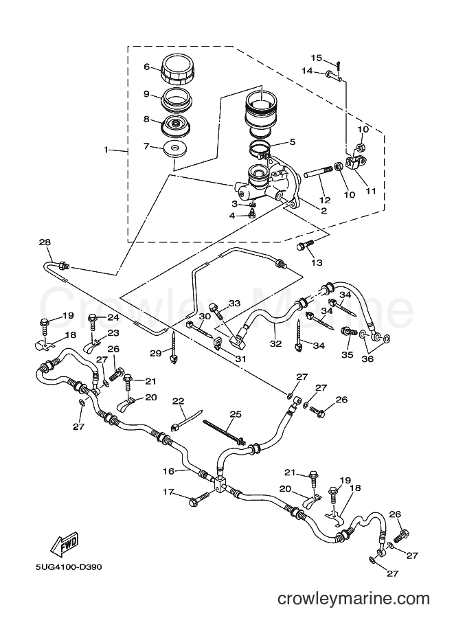 2006 ATV YXR660F - YXR660F (5UGH) [010] - REAR MASTER CYLINDER