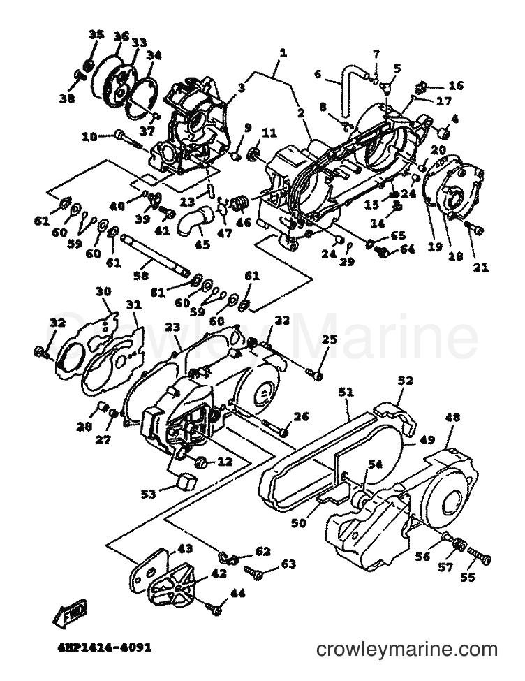 1999 Scooter XC125TR - XC125TR (4THF) [010] - CRANKCASE