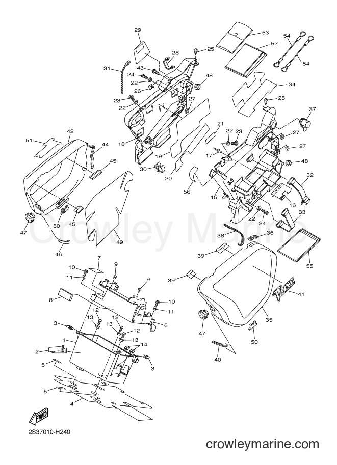 Yamaha Motors VMX17 (2S37) [010] - SIDE COVER 2