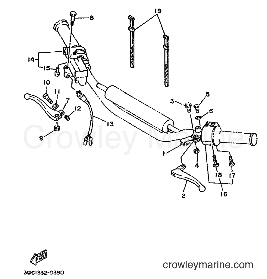 1990 Scooter DT80LC - DT80LC (3WC1) [999] - HANDLE SWITCH & LEVER