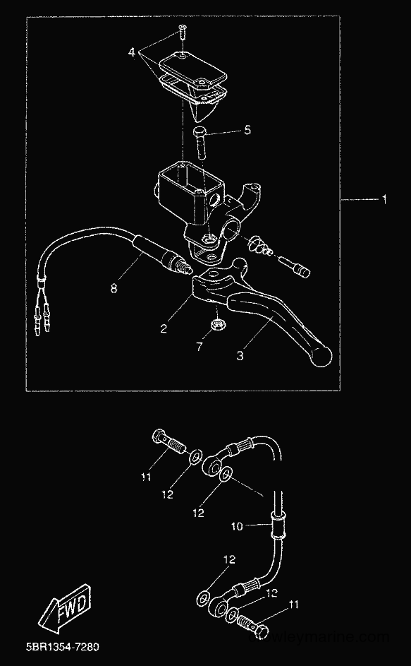 2000 Scooter YQ50 - YQ50 (5HEN) [010] - REAR MASTER CYLINDER