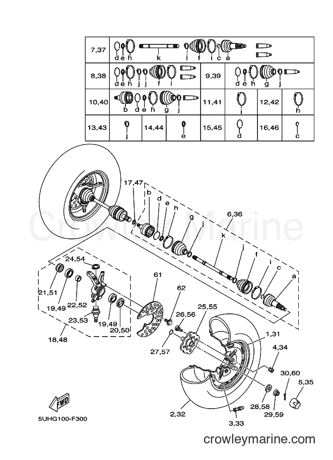 2009 ATV YFM350FWA - YFM350FWA (38P2) [030] - FRONT WHEEL