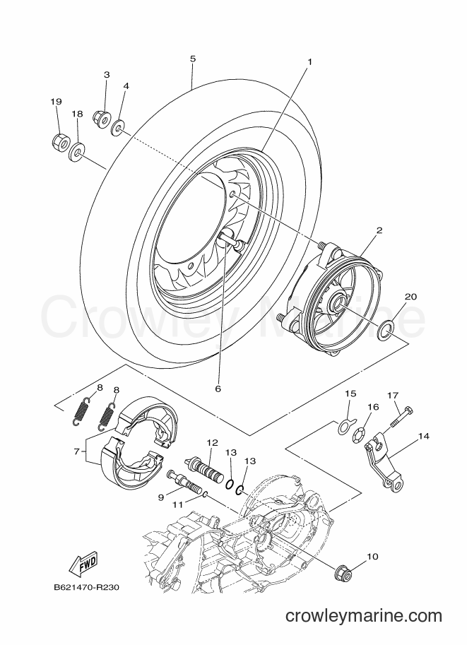 2018 Scooter XC115F - XC115F (BL74) [010] - REAR WHEEL