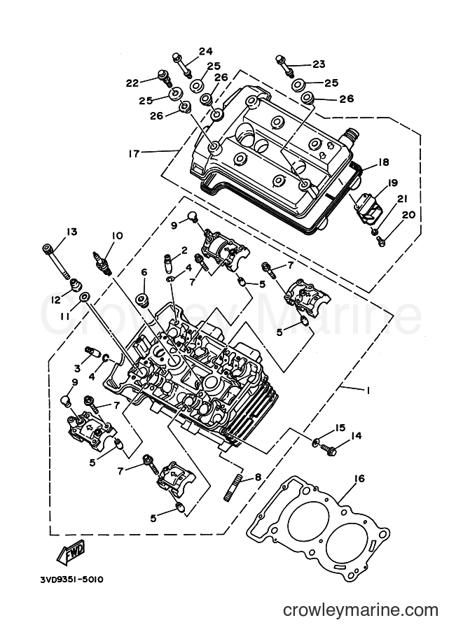 2000 Street Bike TDM850 - TDM850 (4TX6) [100] - CYLINDER HEAD