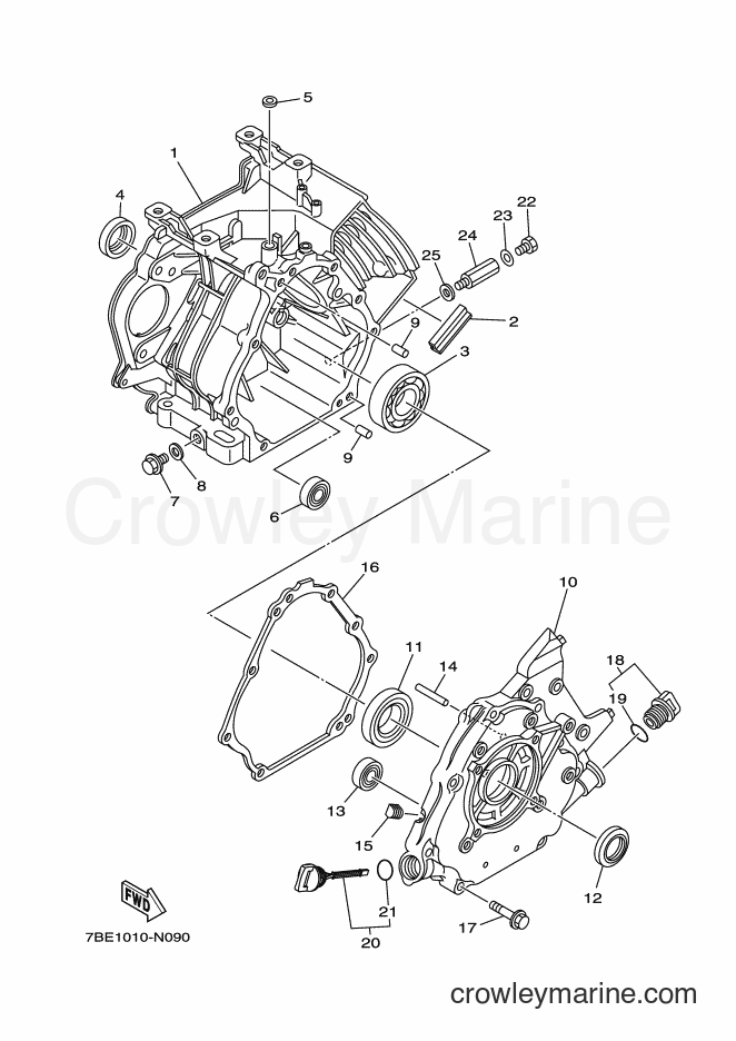 Yamaha Motors YT1280EX (7BE2) [010] - CRANKCASE