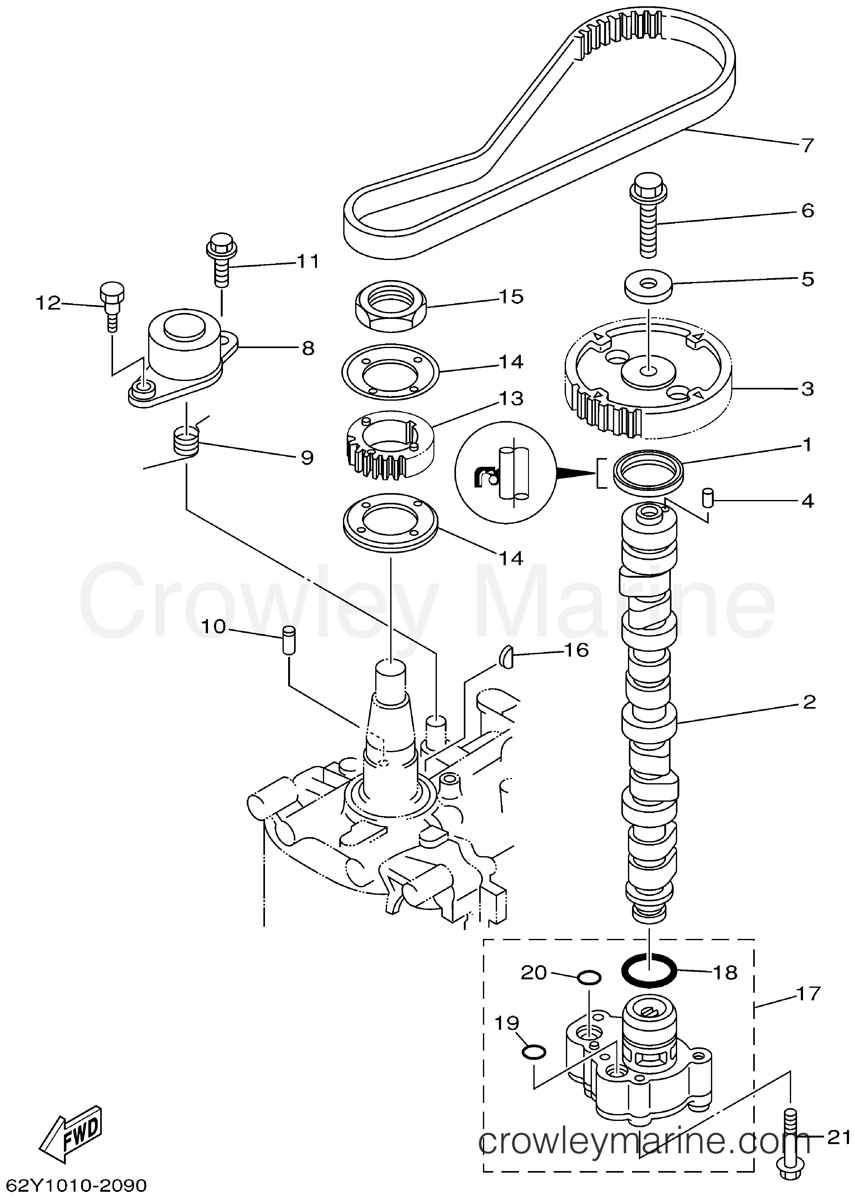 Yamaha Motors F50TLRA - OIL PUMP