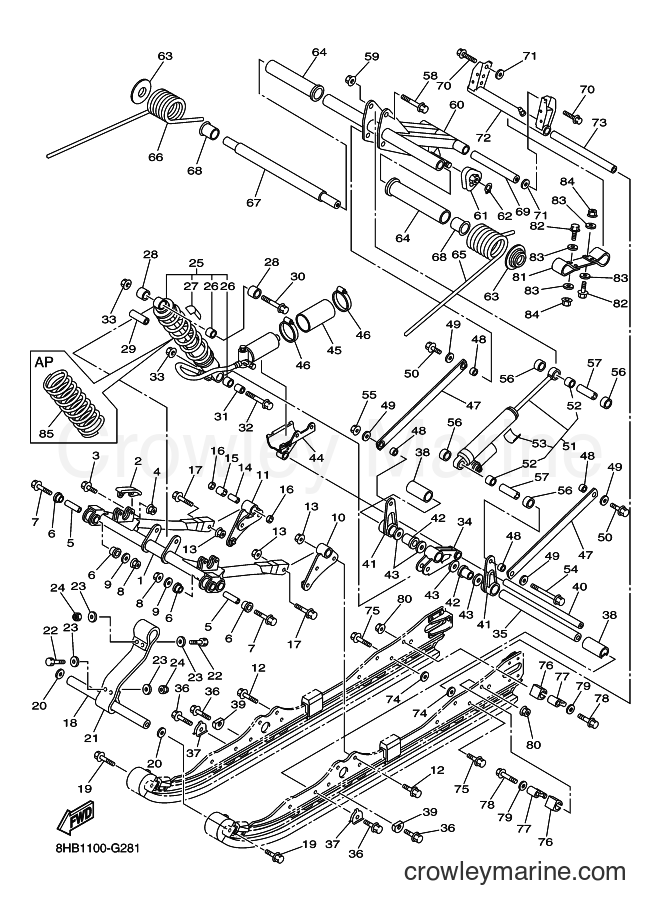 2008 Snowmobile RFX10RS - RFX10RS (8HB1) [020] - TRACK SUSPENSION 2