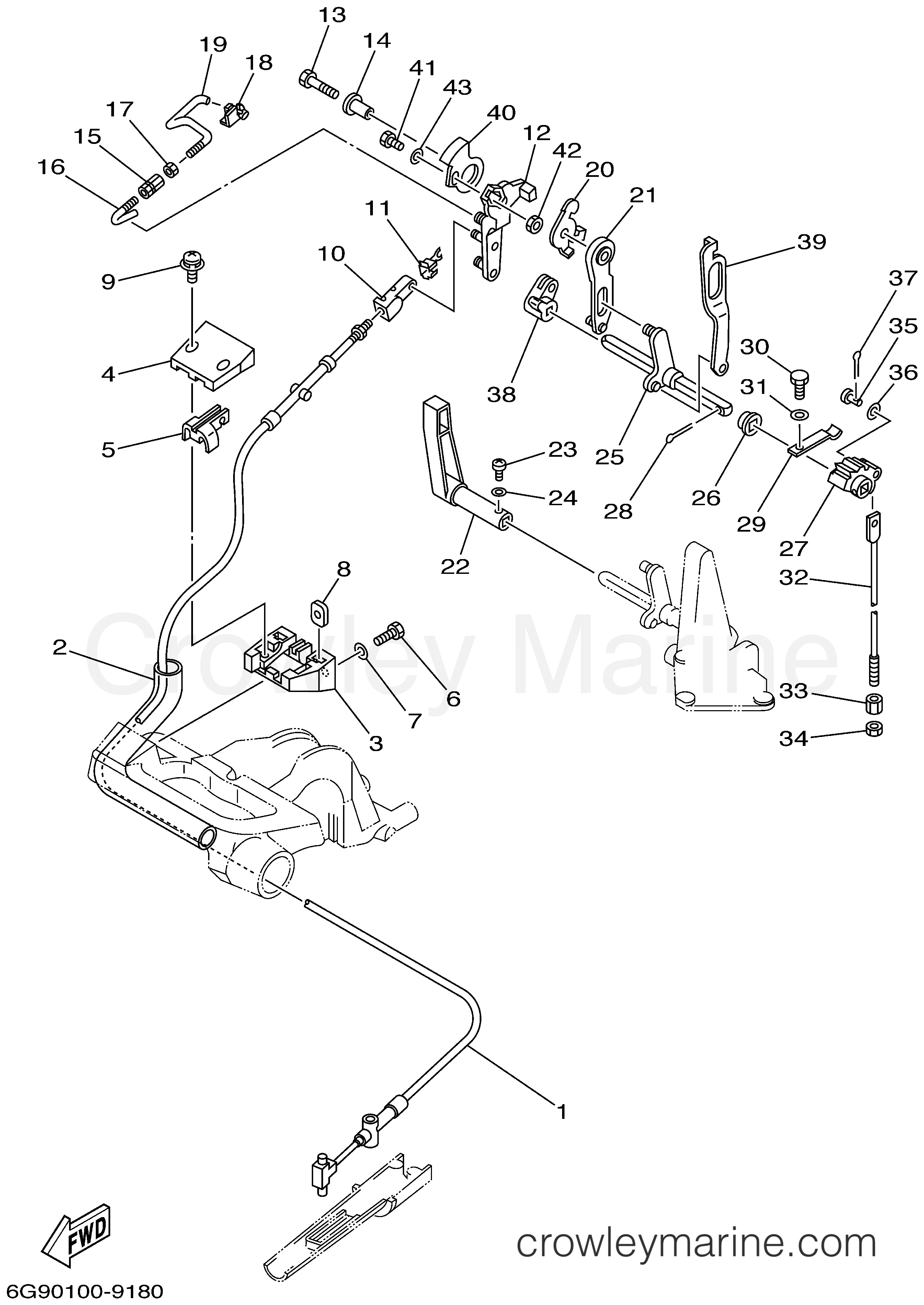 Yamaha Motors F9.9MLHA - CONTROL 1 (FOR MH)