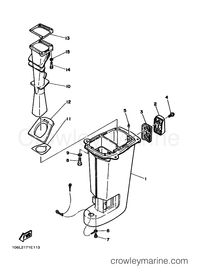 Yamaha Motors 25N (6L2) [030] - UPPER CASING