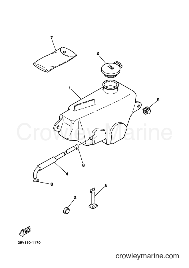 2000 Dirt Bike PW80 - PW80 (4BCA) [080] - OIL TANK