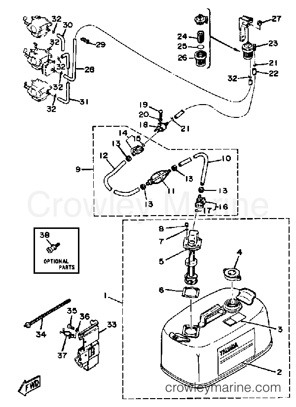 Yamaha Motors 30SH - FUEL TANK