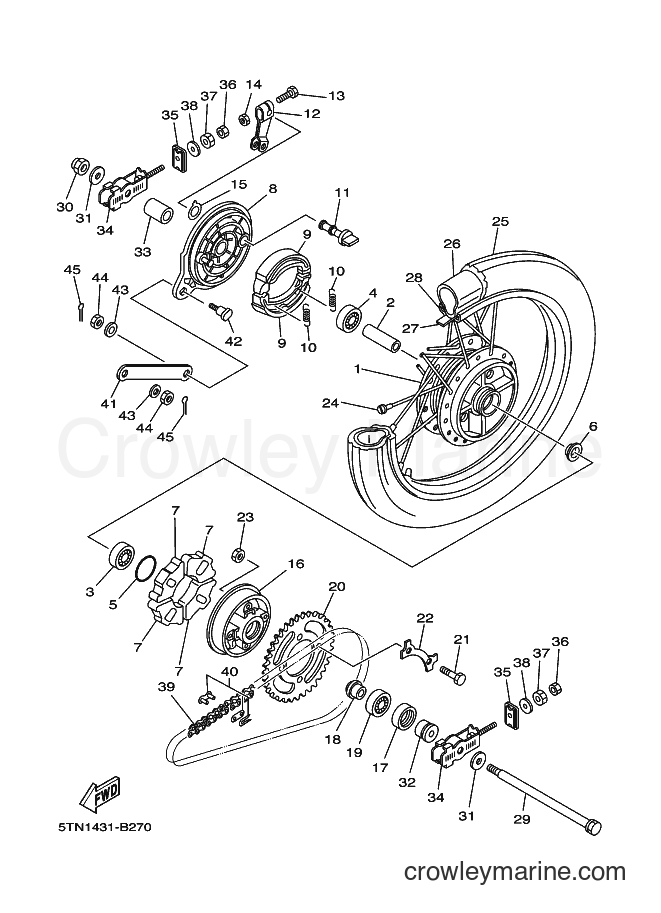 2003 Scooter L-110D - L-110D (5TN2) [010] - REAR WHEEL