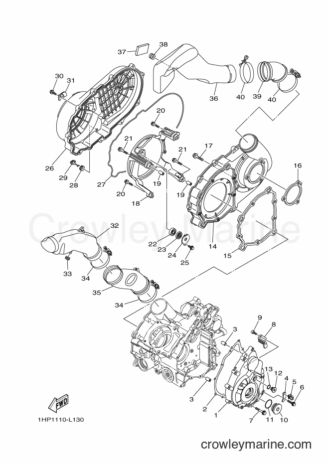 2012 ATV YFM700FWAD - YFM700FWAD (1HPB) [010] - CRANKCASE COVER 1
