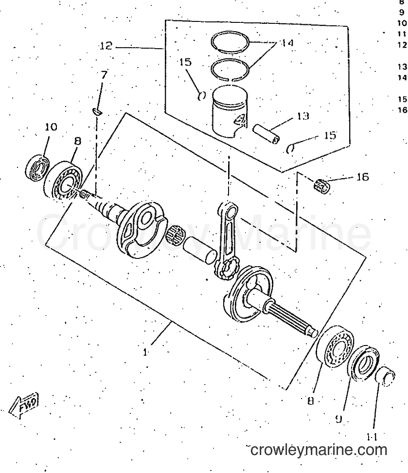 1997 Scooter CW50RS - CW50RS (4TDB) [999] - CRANKSHAFT & PISTON