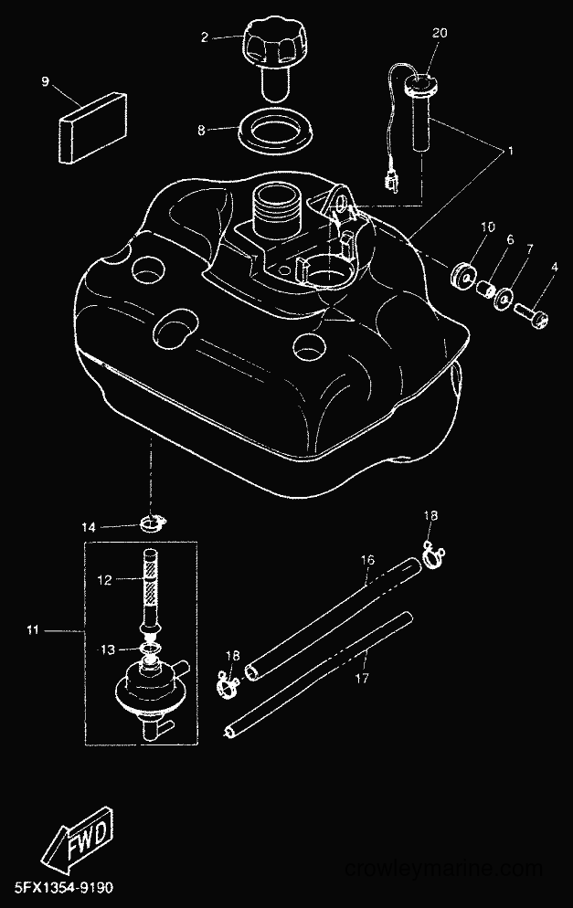 2000 Scooter CW50RS - CW50RS (5JK3) [010] - FUEL TANK