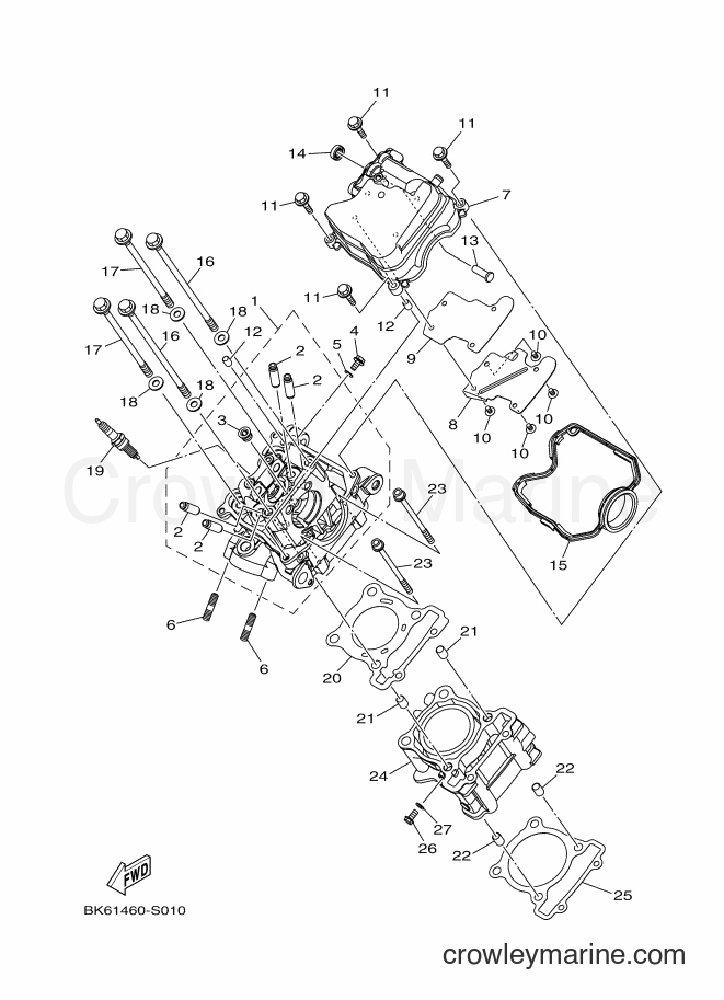 2017 Street Bike YZF155 - YZF155 (B9B2) [010] - CYLINDER HEAD