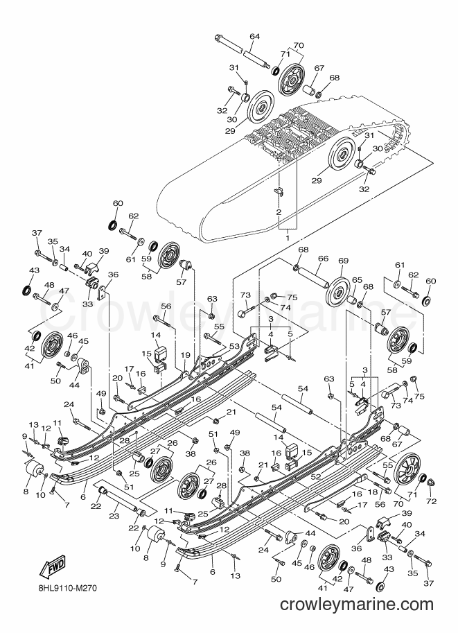 2013 Snowmobile RFX10ST2 - RFX10ST2 (8HLA) [010] - TRACK SUSPENSION 1