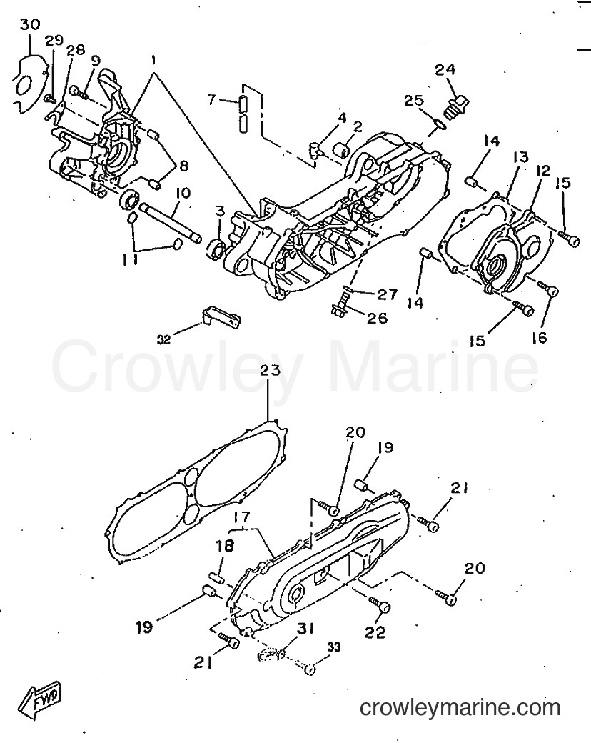 1998 Scooter CW50RSP - CW50RSP (4URF) [010] - CRANKCASE