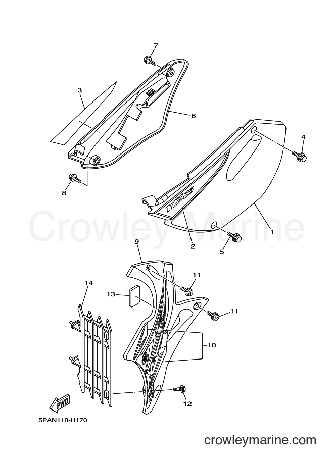 2009 Dirt Bike YZ85 - YZ85 (5PAN) [070] - SIDE COVER