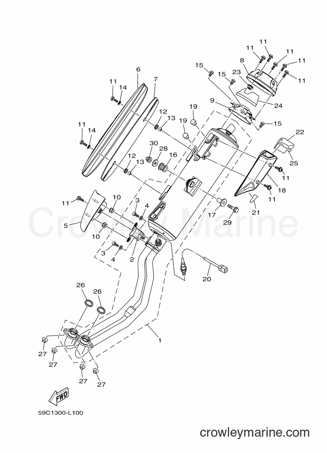 Yamaha Motors XP500 (59C8) [050] - EXHAUST