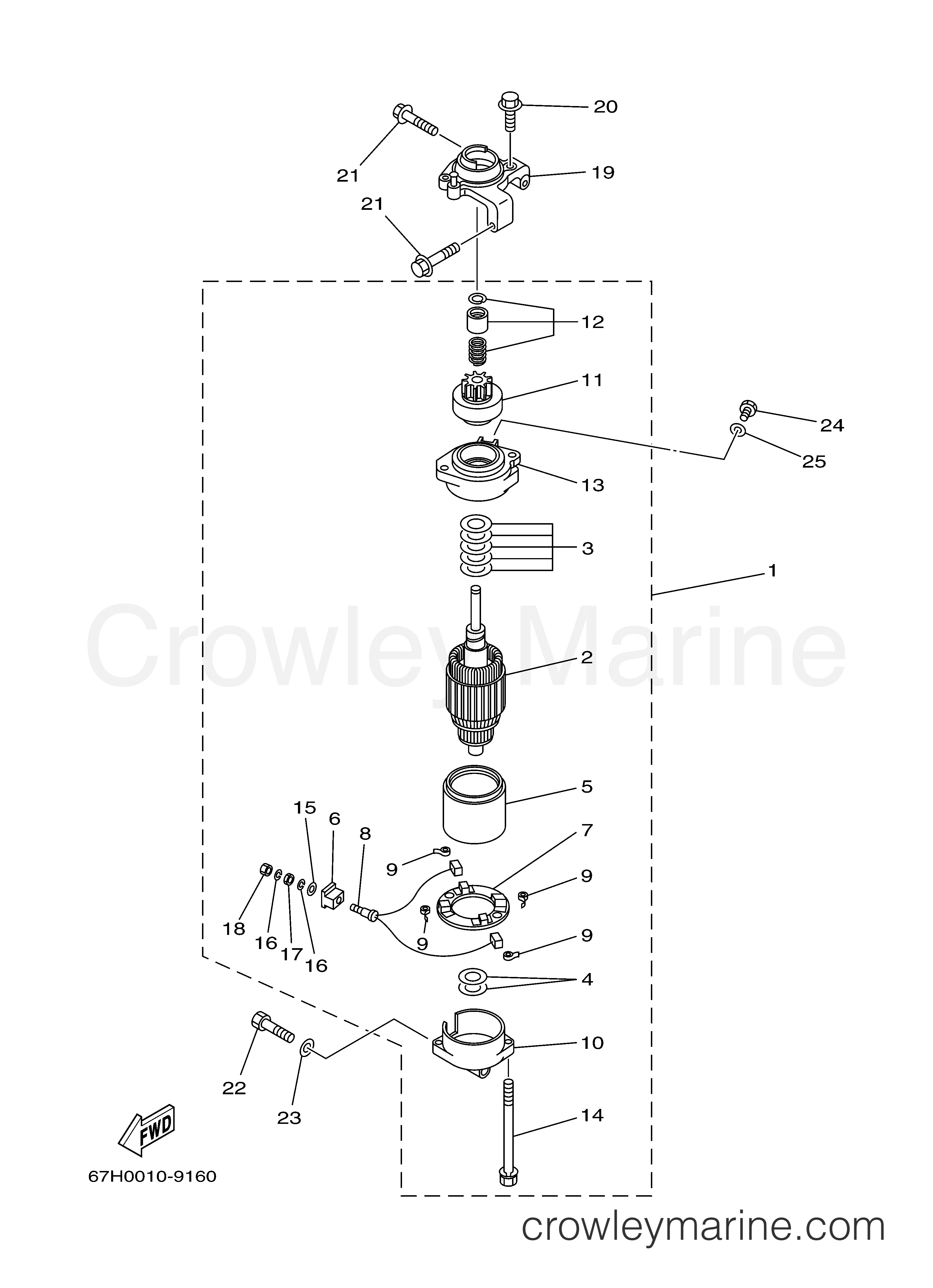 Yamaha Motors LX200TXRY - STARTING MOTOR