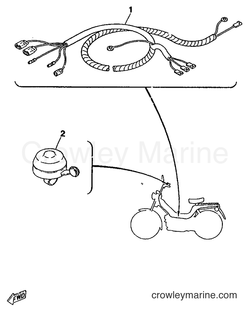 1989 Scooter ME50 - ME50 (3UD1) [999] - WIRE HARNESS - BELL