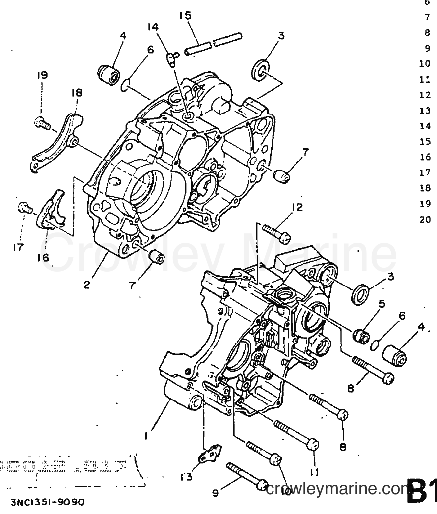 1991 Dirt Bike DT125R - DT125R (3PY3) [999] - CRANKCASE