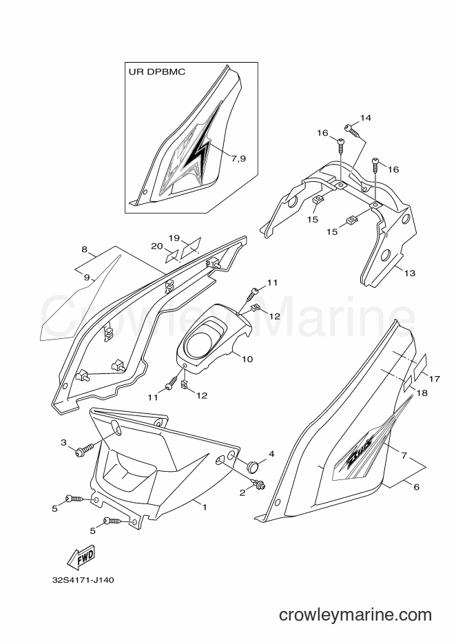 2010 Scooter YW125 - YW125 (32S4) [010] - SIDE COVER