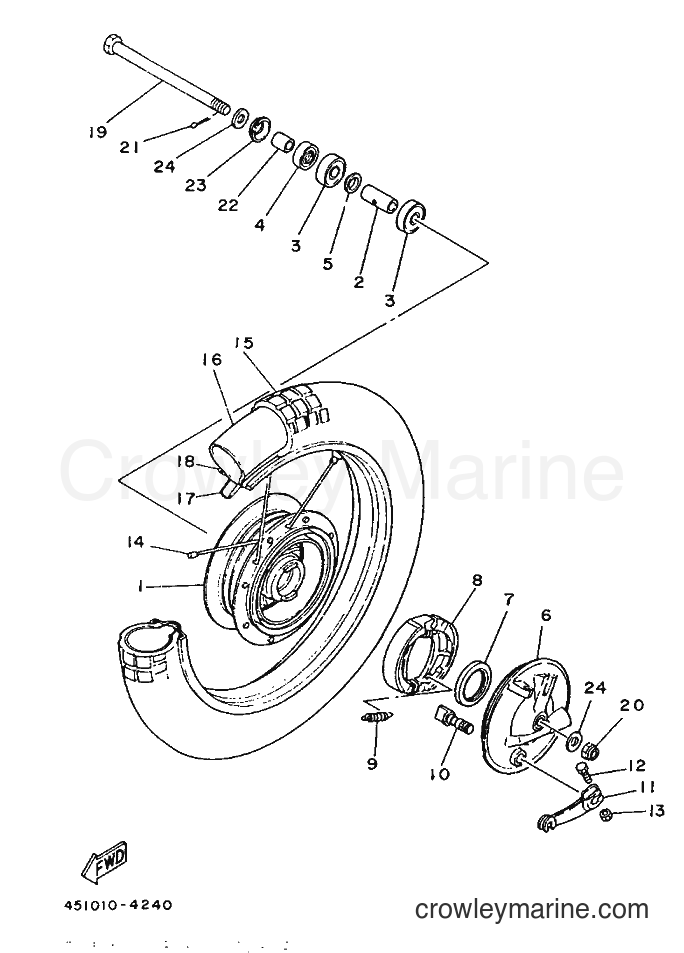 1987 Dirt Bike TY80B (SUPPLEMENT - - TY80B (SUPPLEMENT - (451) [999] - FRONT WHEEL