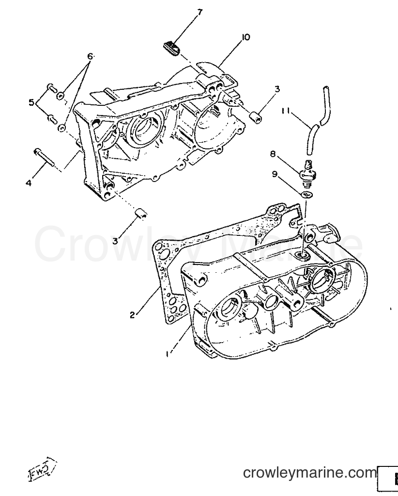 1986 Scooter ME50 - ME50 (1TM) [999] - CRANKCASE
