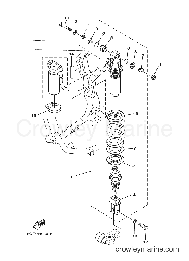 2000 Dirt Bike TT-R250 - TT-R250 (5GF6) [010] - REAR SUSPENSION
