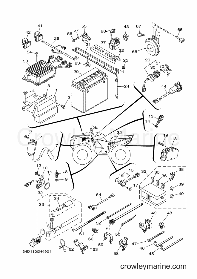 Yamaha Motors YFM700FWAD (1DT9) [010] - ELECTRICAL 1