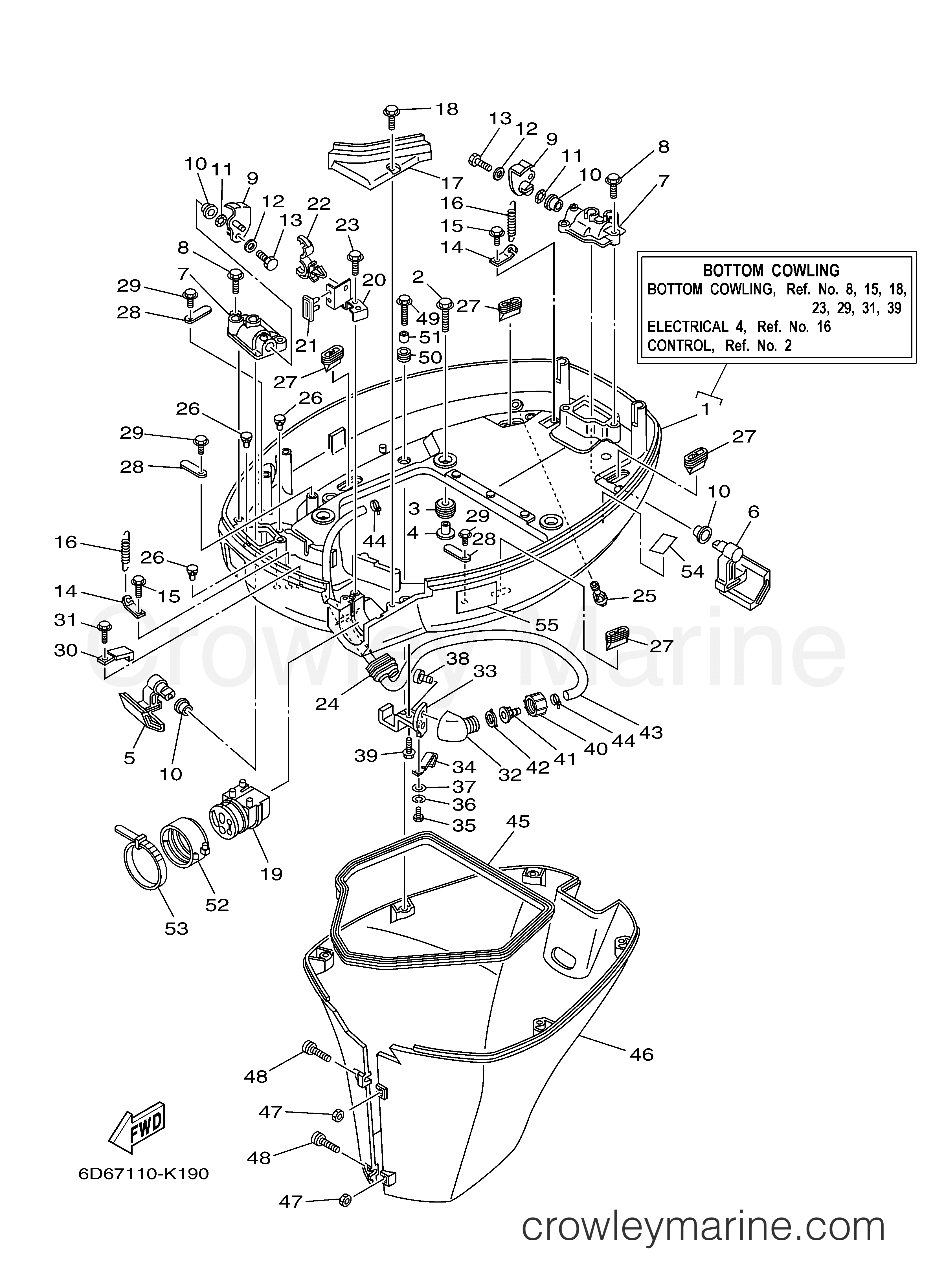 Yamaha Motors F75TLR - BOTTOM COWLING