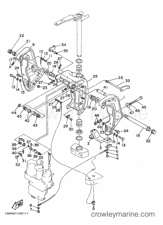 Yamaha Motors 150DETO (6N9) [020] - BRACKET 1